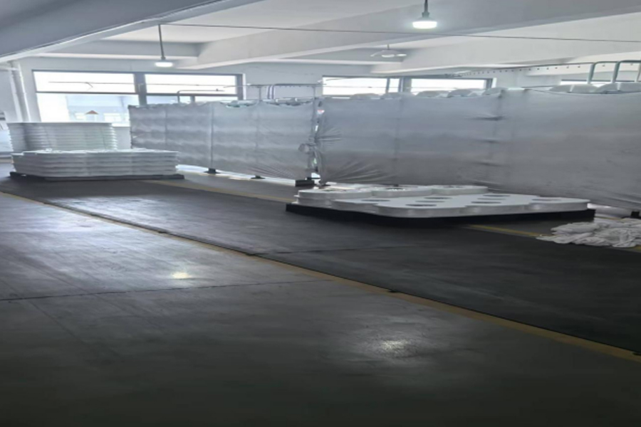 Gray na tela produksyon-raw material placement area