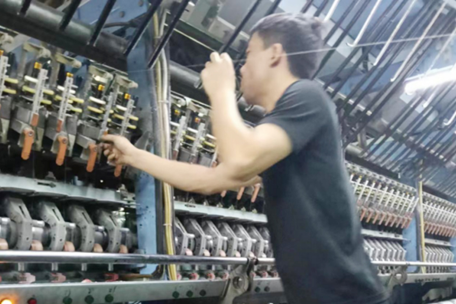 DTY production-heading area