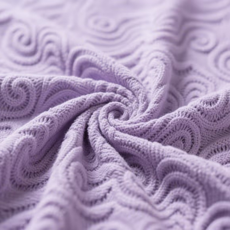 Hollow convex transfer jacquard fabric